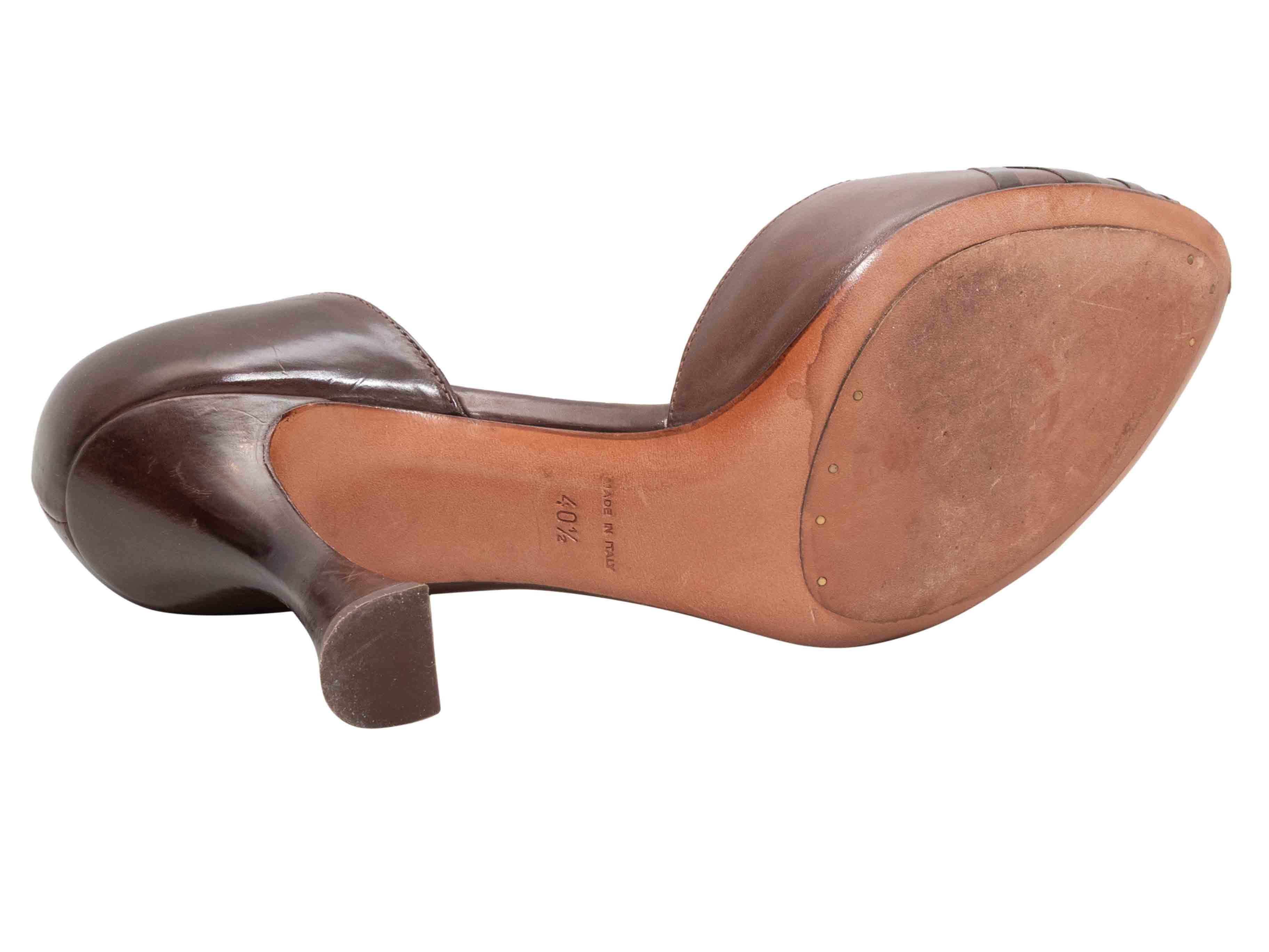 Escarpins à bouts pointus Giorgio Armani marron Taille 40.5 Pour femmes en vente