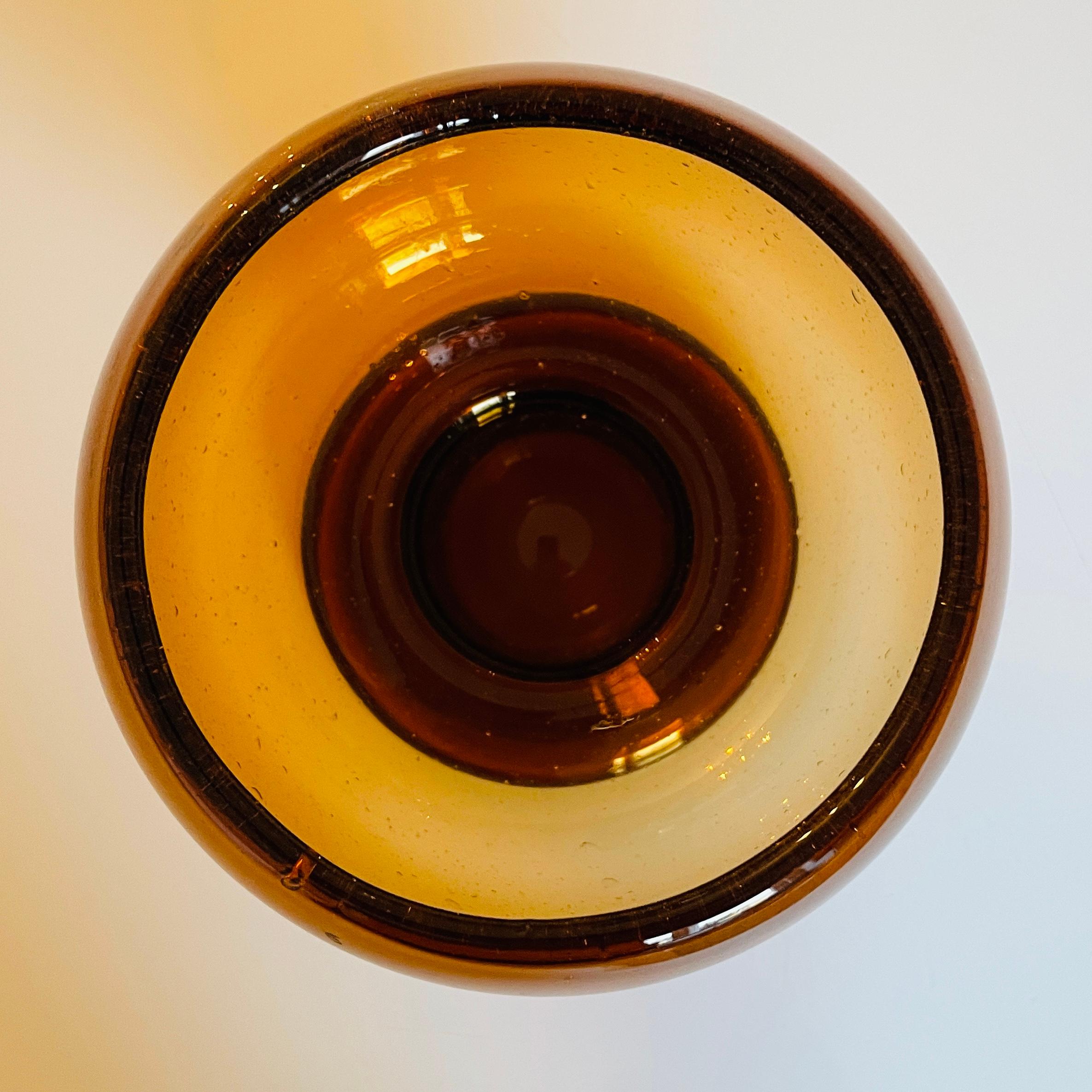 Finnish Brown Glass Bowl 