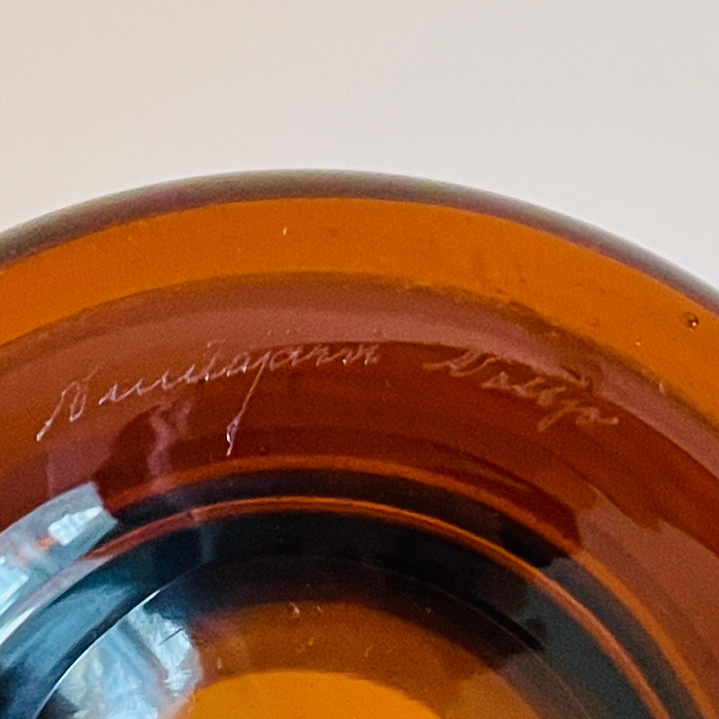 Mid-20th Century Brown Glass Bowl 