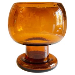 Vintage Brown Glass Bowl "Sargasso" by Kaj Franck - Nuutajärvi Notsjö Finland - 1960's