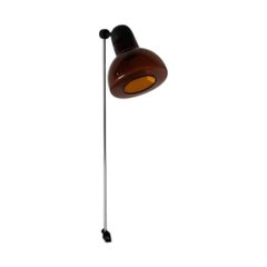 Brown Glass Office Clamp Desk Lamp by Peill & Putzler, 1970s, Germany