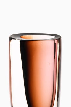 Brown Glass Vase by Vicke Lindstrand, 1960's