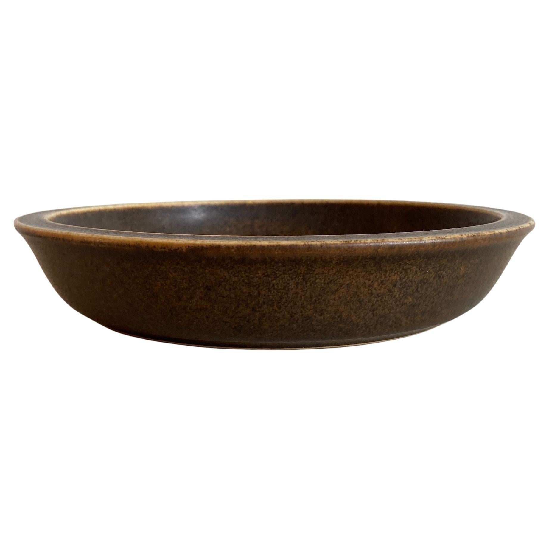 Brown Glaze Model No. 66 Saxbo Ceramic Bowl