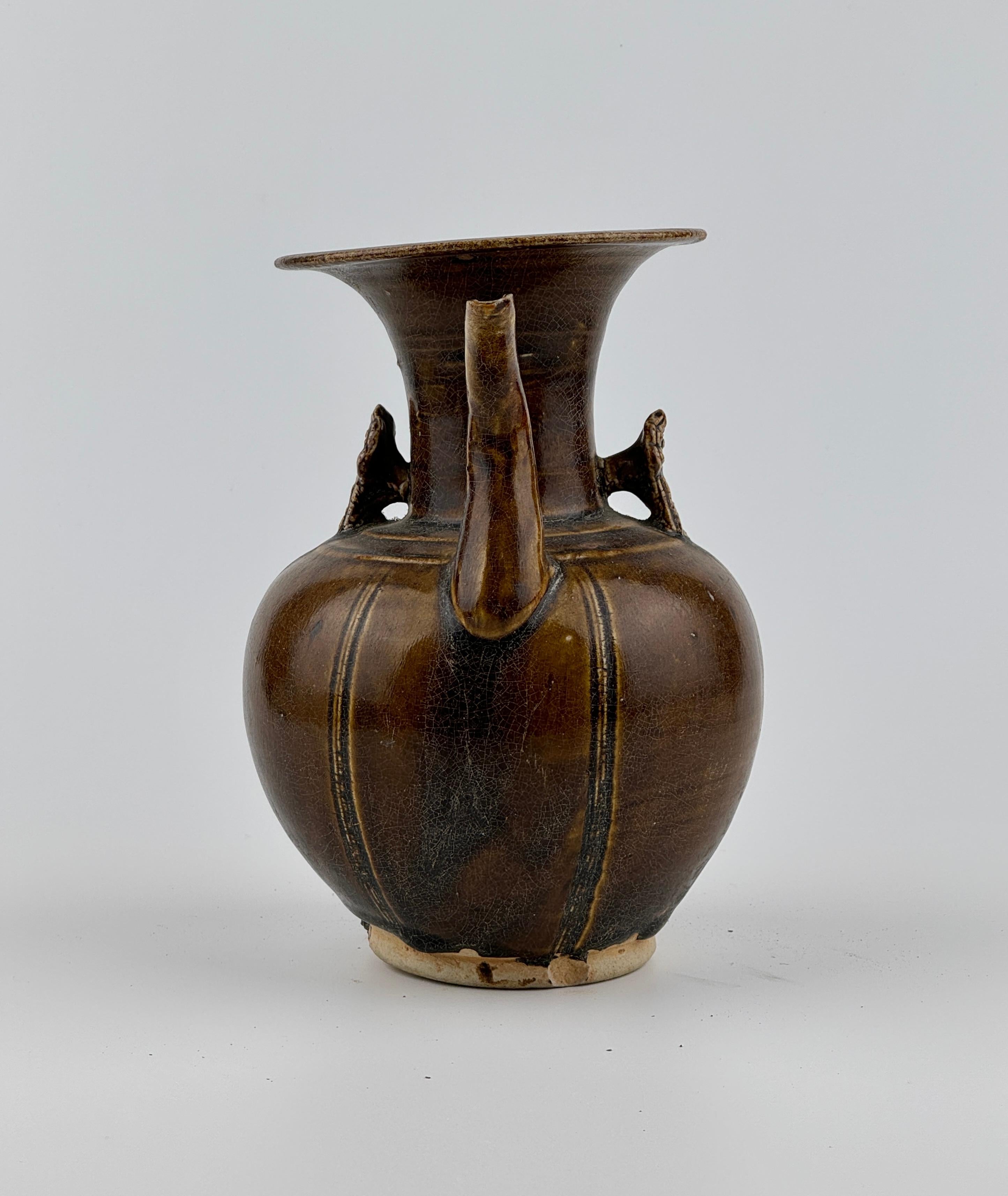 Hong Kong Brown Glazed Ceramic Ewer, Five Dynasties-Song Dynasty For Sale
