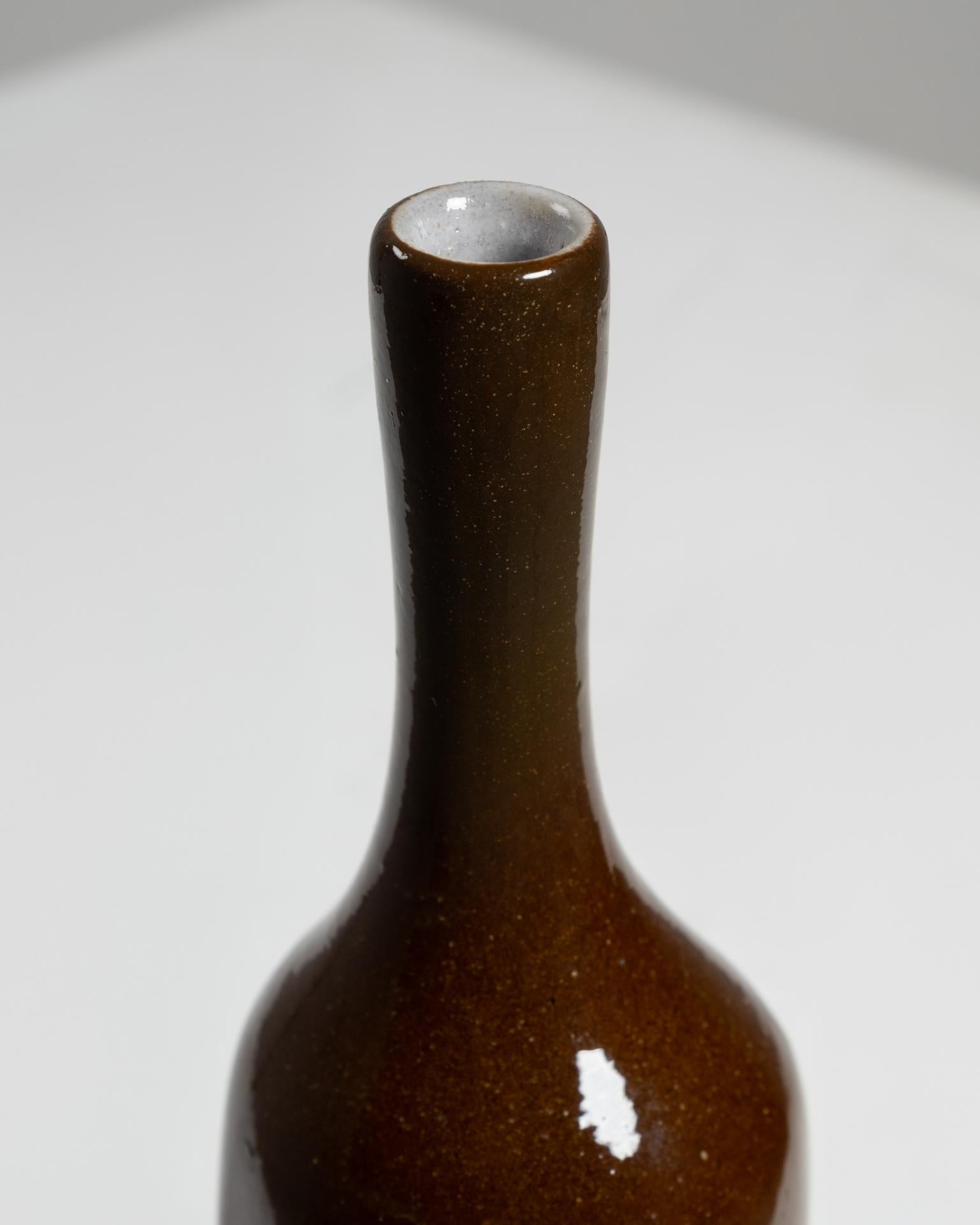 Jarrón de cerámica esmaltada marrón Jacques (1926-2008) et Dani (1933-2010) RUELLAND Moderno de mediados de siglo en venta