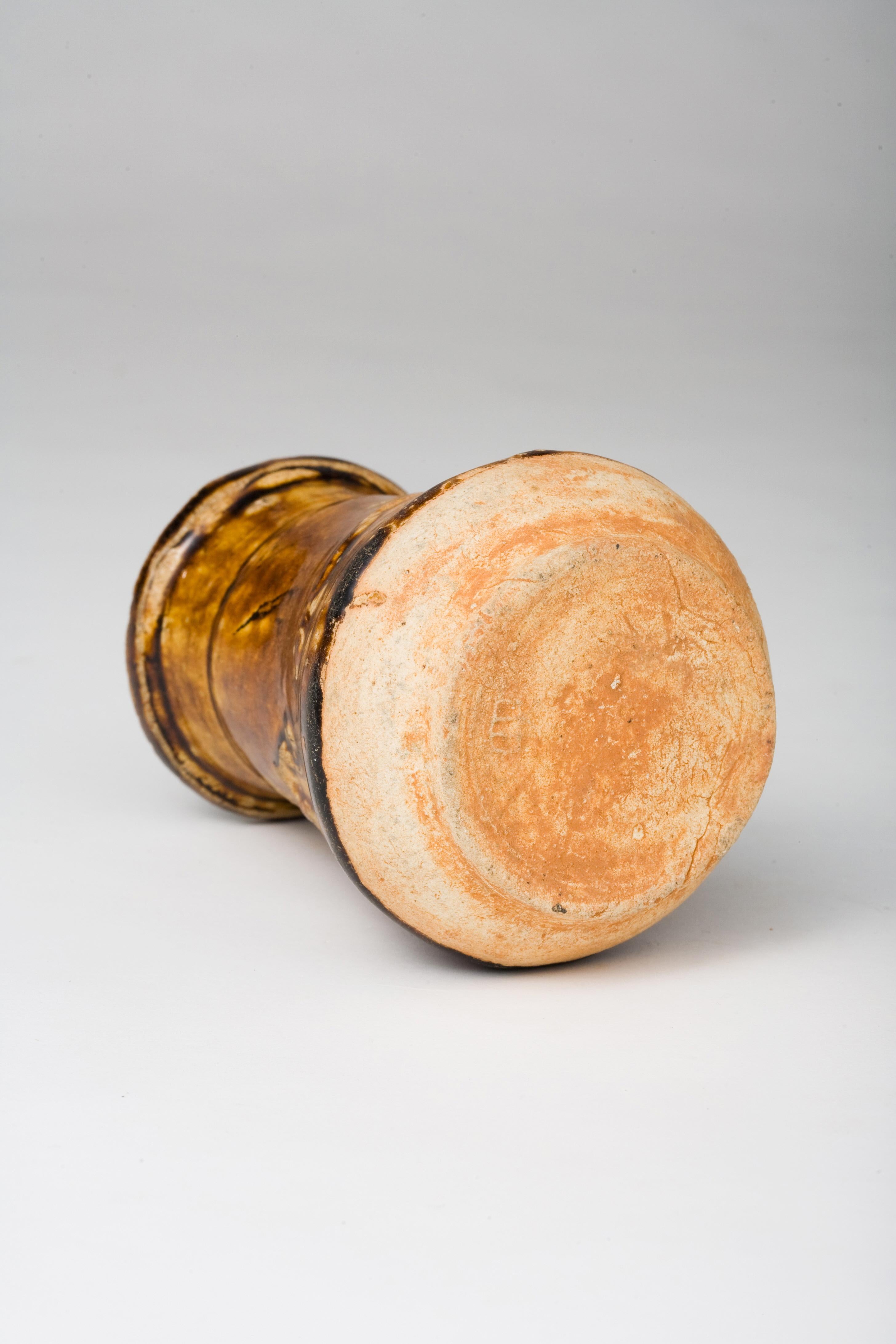 Pottery Brown Glazed Small Jar with Two Dragons and a Fish, Song-Yuan Dynasty For Sale