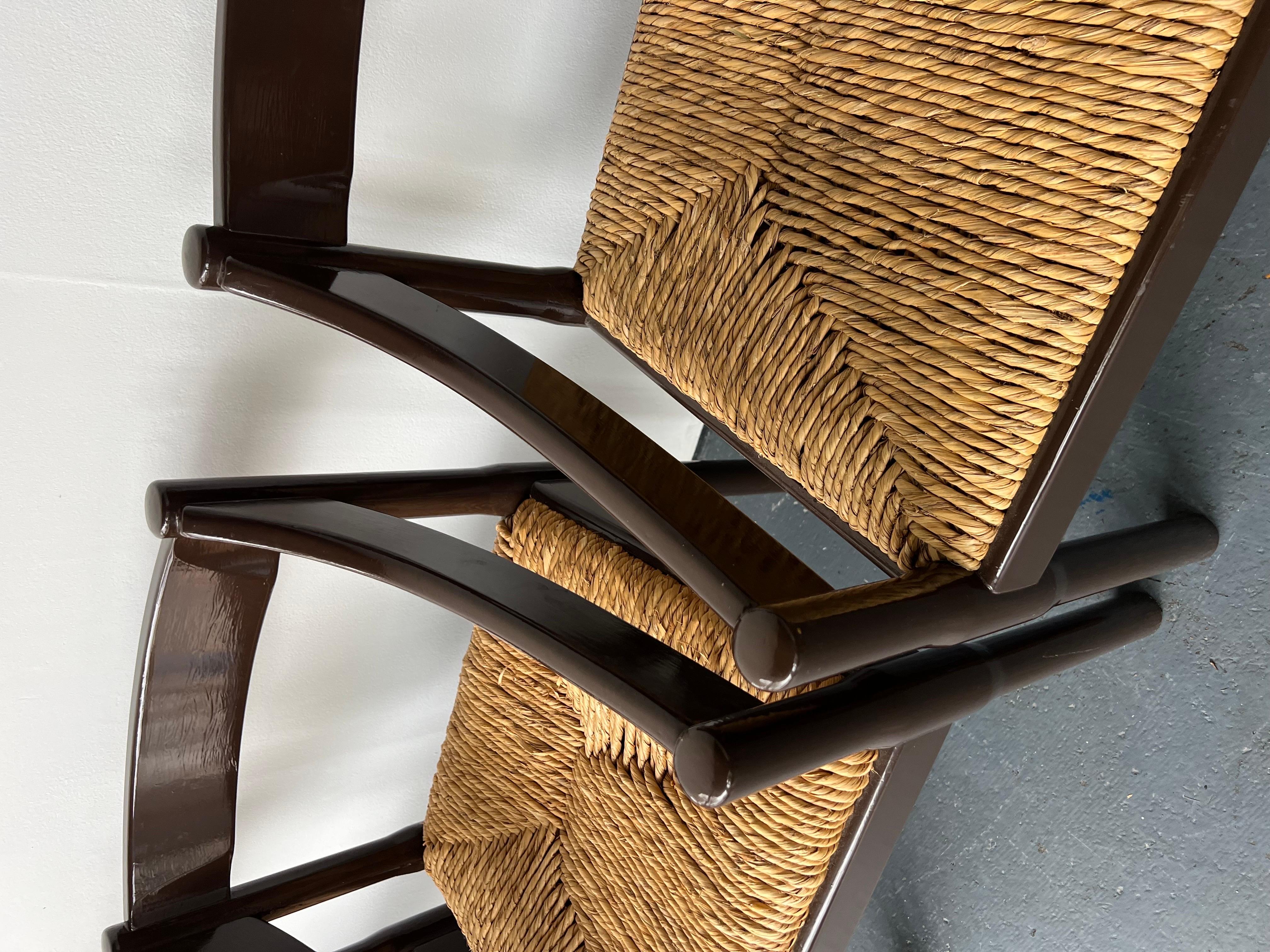 Beech Brown Glossy Carimate Chair by Vico Magistretti 