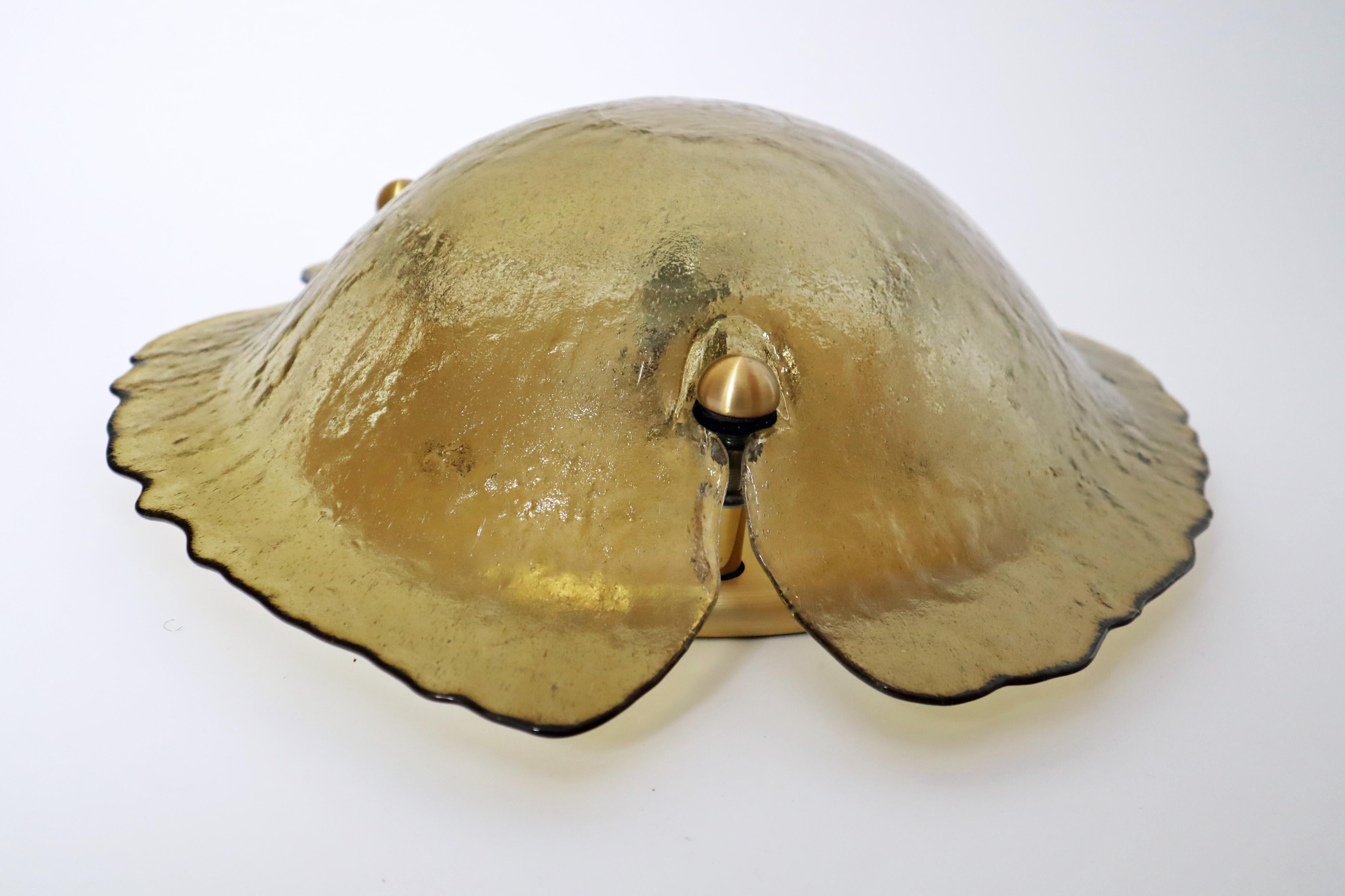Brown Golden Murano Glass Ceiling Light von Peill & Putzler 5