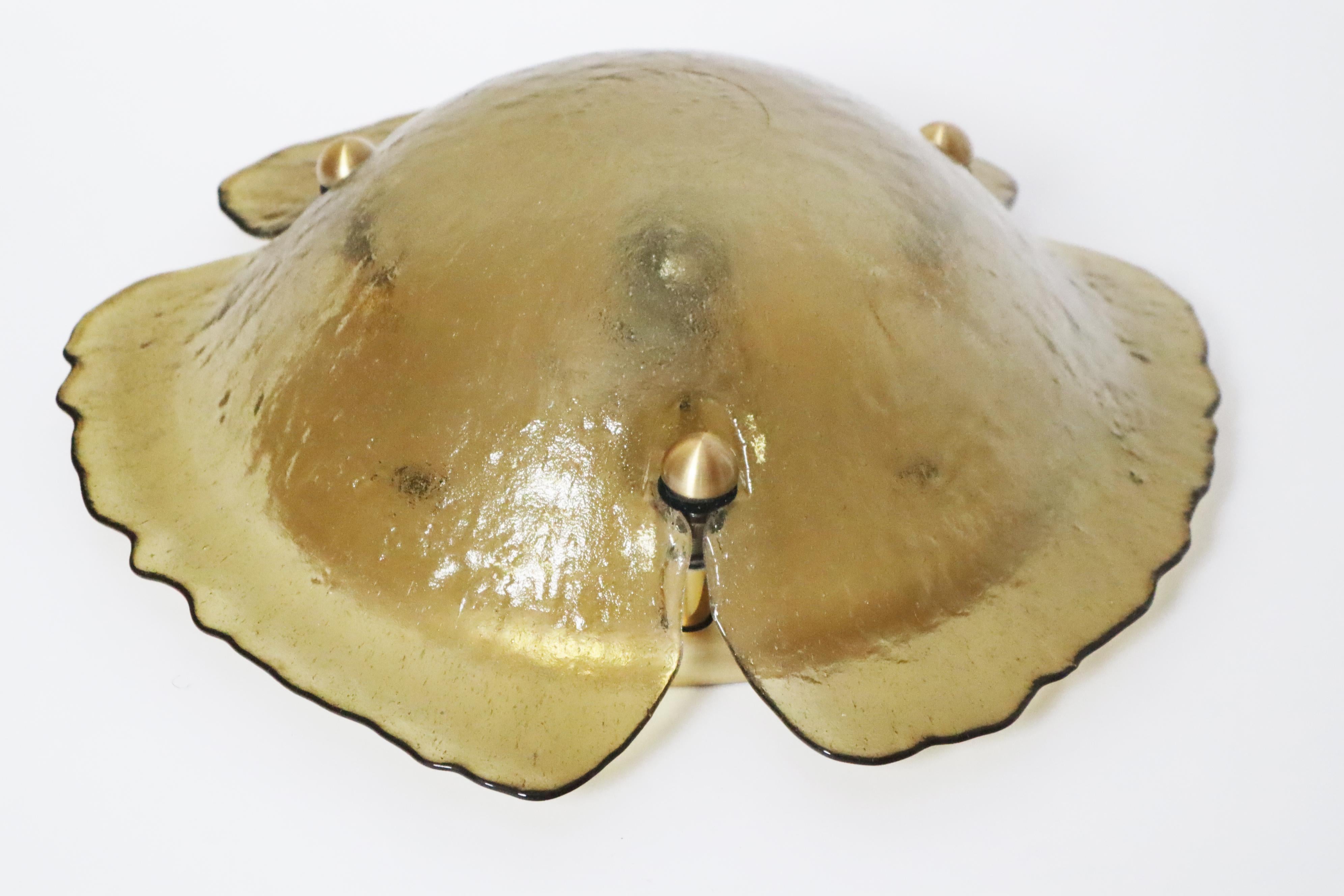 Brown Golden Murano Glass Ceiling Light von Peill & Putzler 6