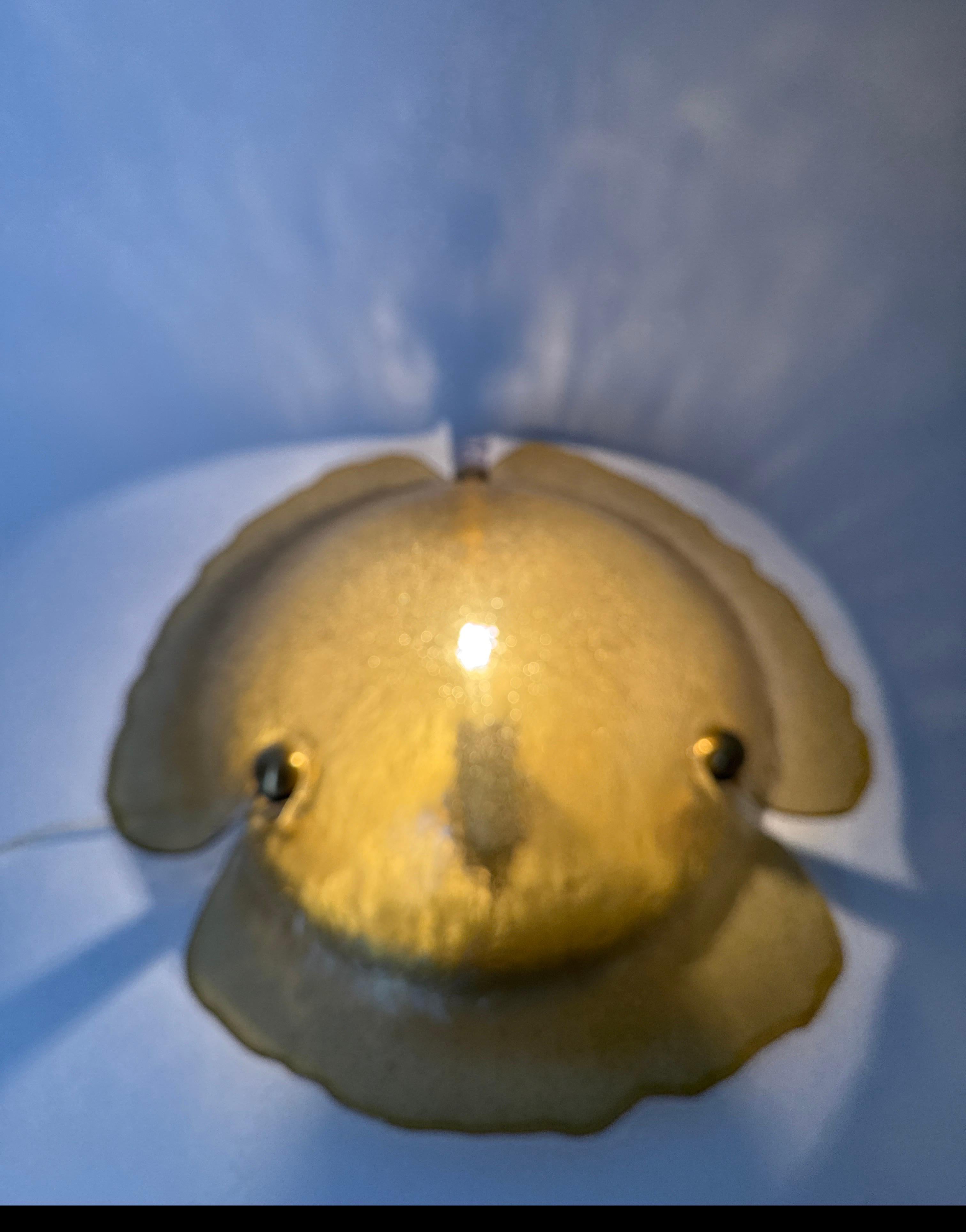 Brown Golden Murano Glass Ceiling Light von Peill & Putzler (Moderne der Mitte des Jahrhunderts)