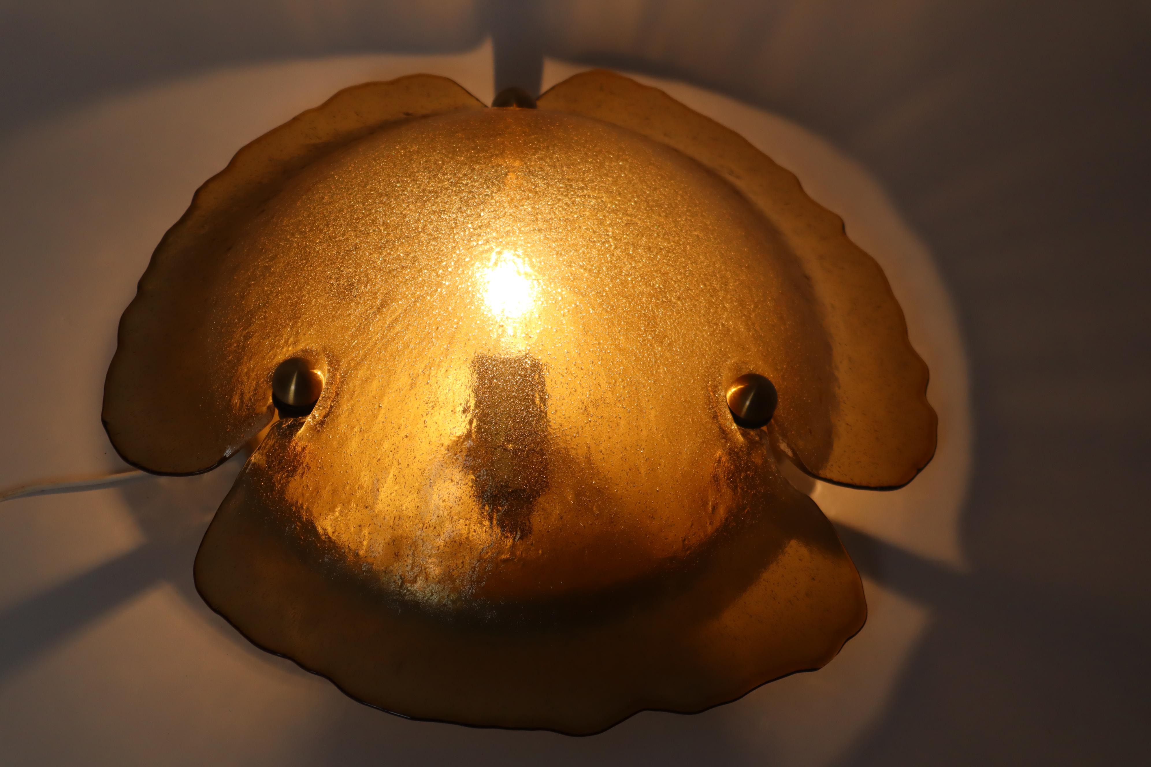 Brown Golden Murano Glass Ceiling Light von Peill & Putzler im Zustand „Gut“ in Hannover, DE