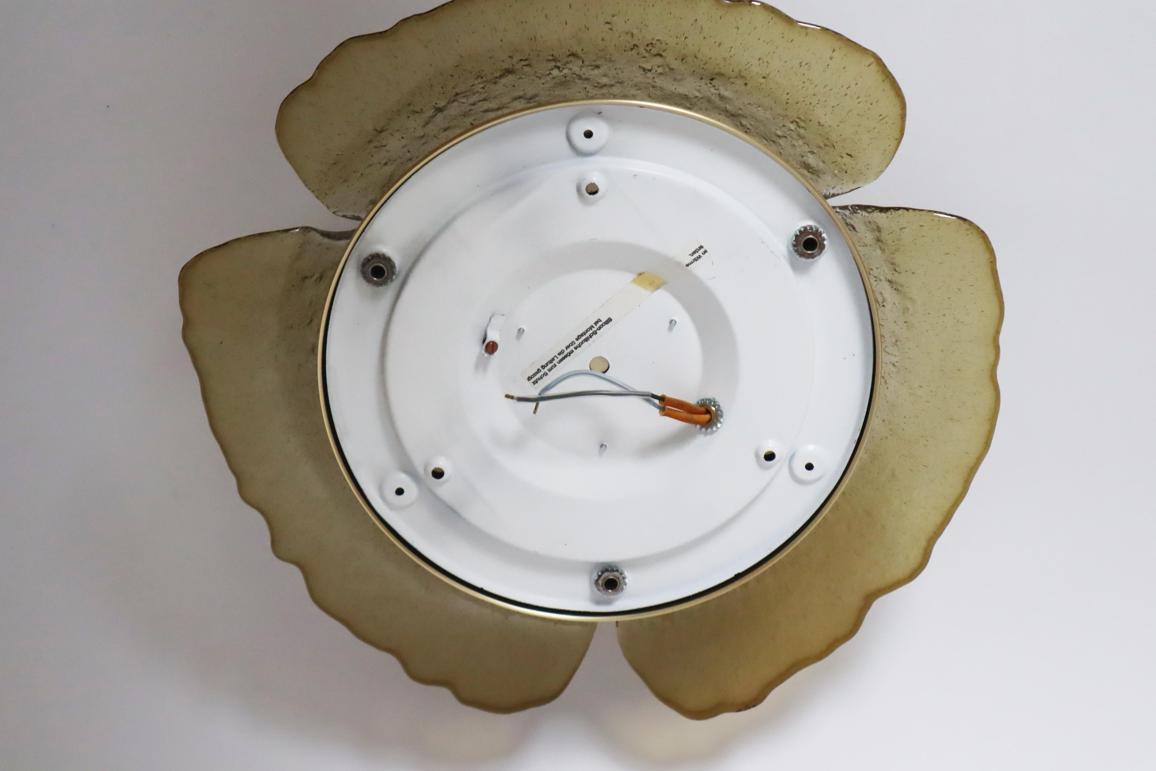 Brown Golden Murano Glass Ceiling Light von Peill & Putzler (Ende des 20. Jahrhunderts)