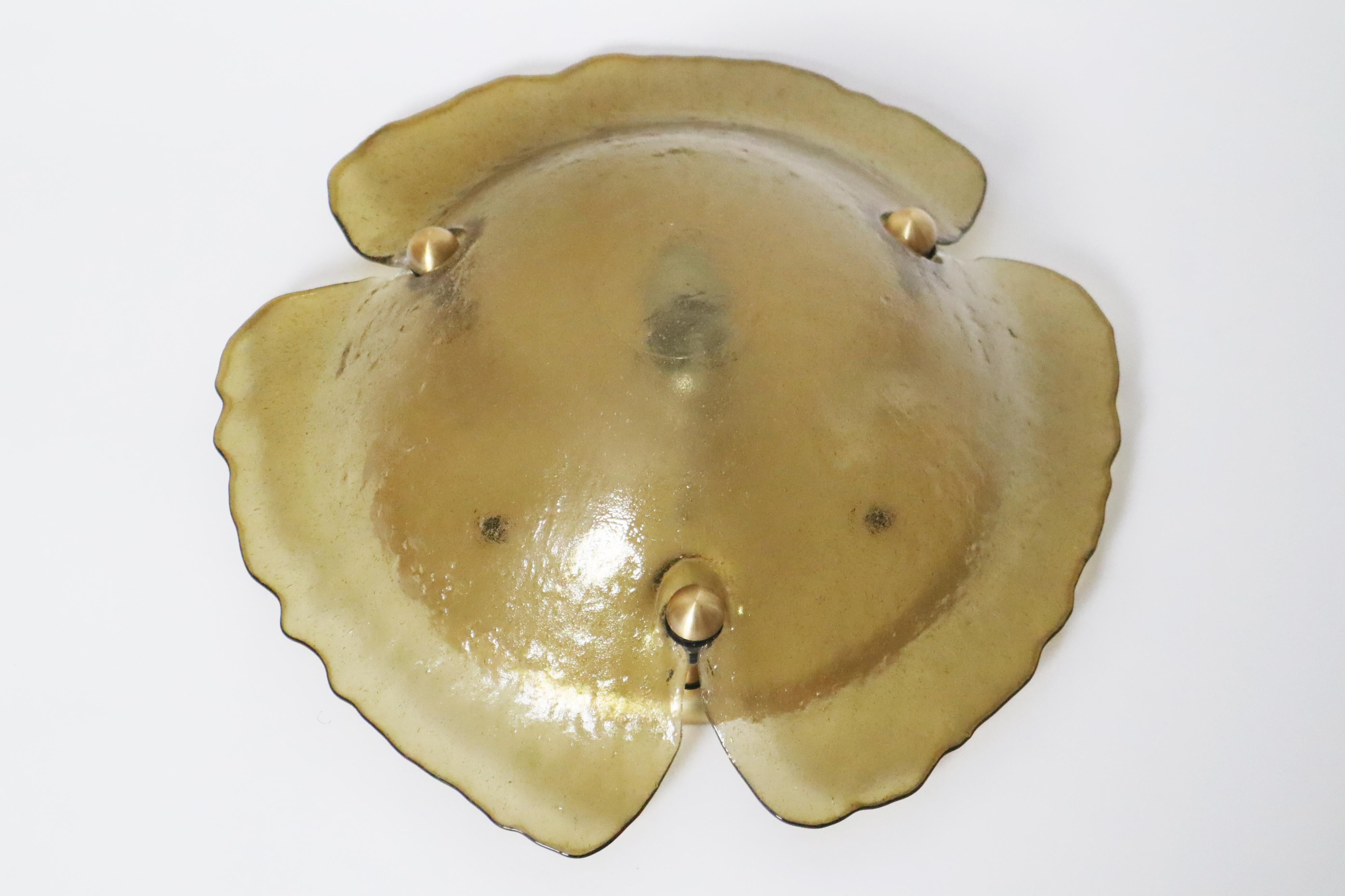 Brown Golden Murano Glass Ceiling Light von Peill & Putzler (Muranoglas)