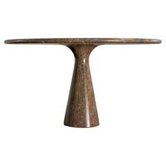Brown-Grey Marble Dining Table 'M1' by Angelo Mangiarotti Skipper, Italy 1970s