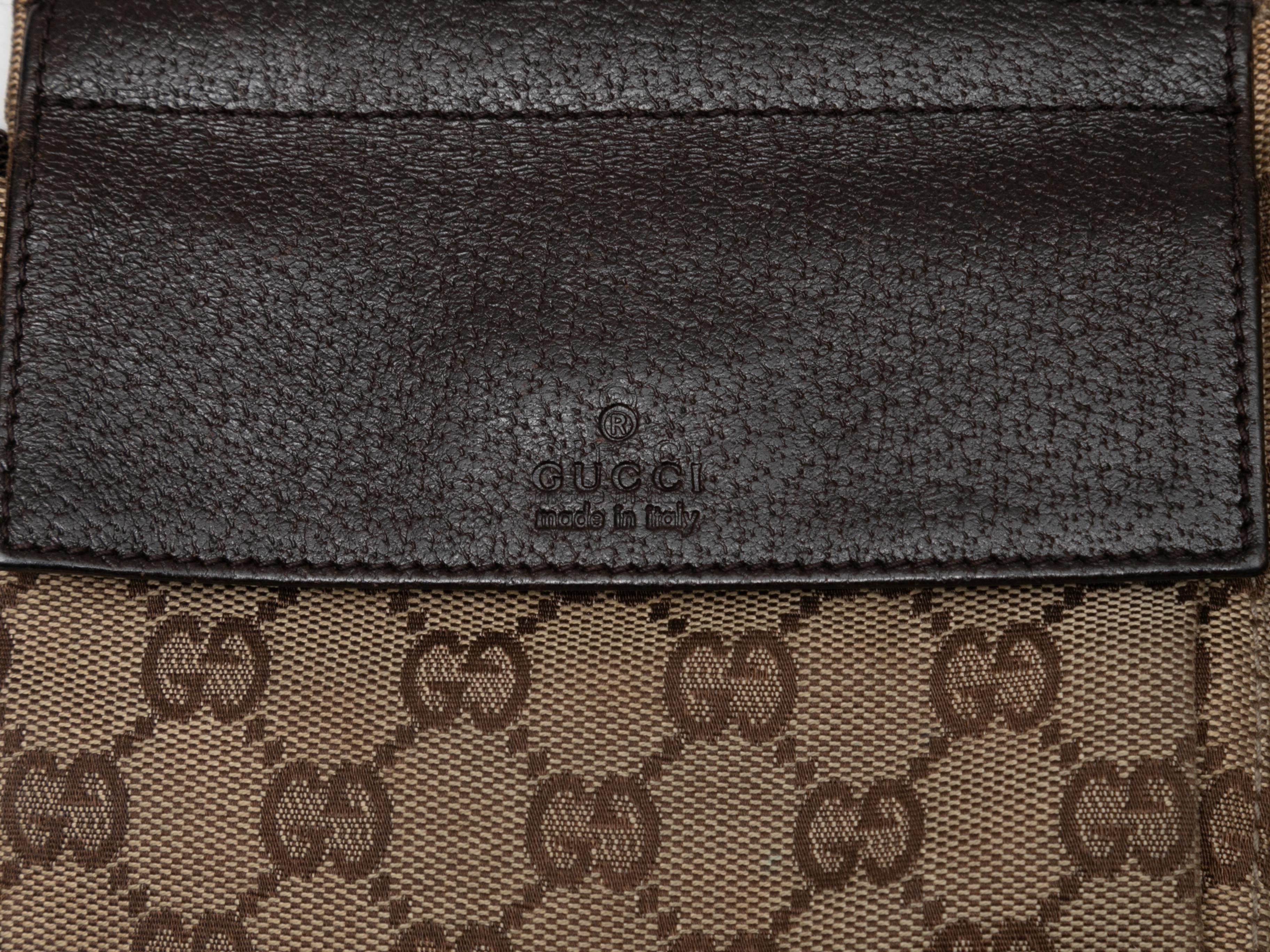Braune Gucci Gürteltasche mit Monogramm im Zustand „Gut“ in New York, NY