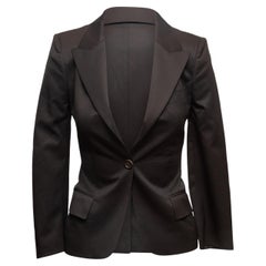 Blazer d
uniforme en laine marron de Gucci Taille IT 36