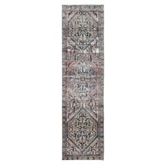 Brown Hand Knots Rugs Vintage Northwest Persian Clean Rustic Wool Runner Rug (Tapis de course en laine)