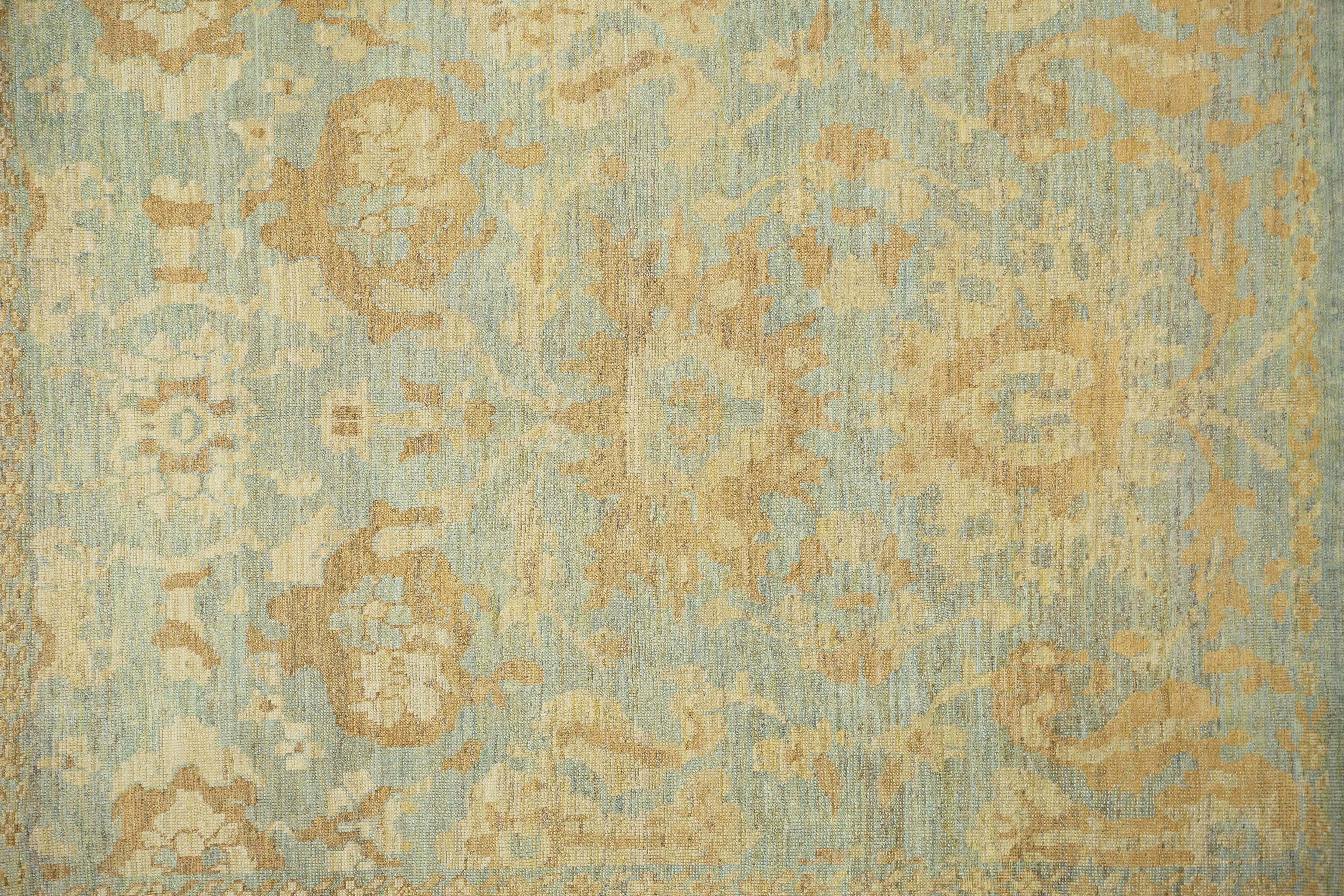 Afghanistan Sultanabad Small Rug Circa 1990 - Laine Bleu Ivoire Jaune - 95569 en vente 1