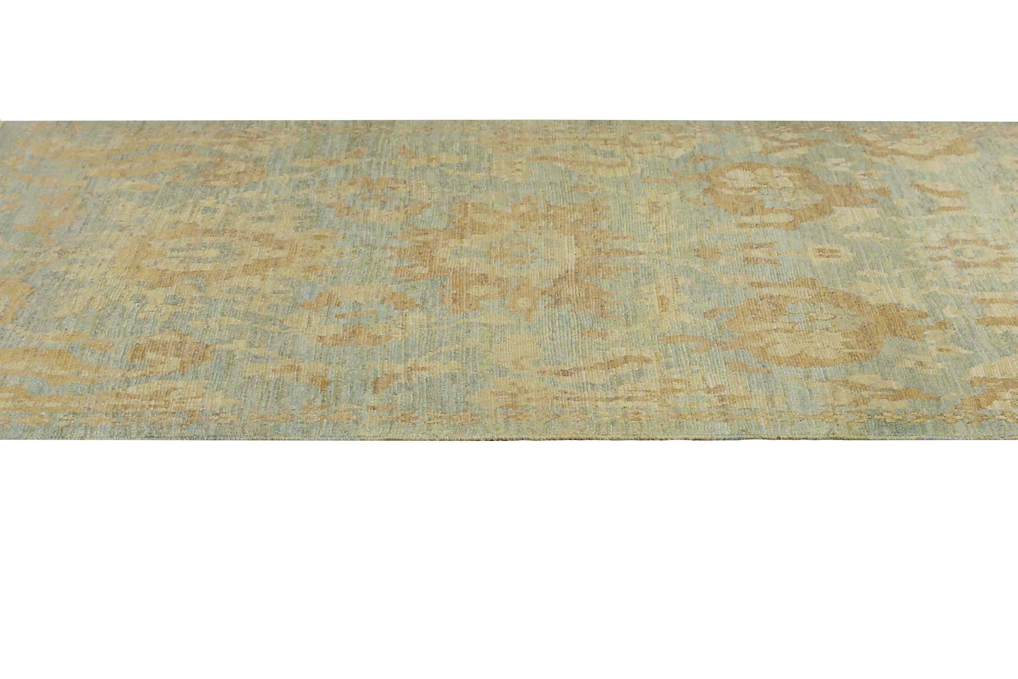 Afghanistan Sultanabad Small Rug Circa 1990 - Laine Bleu Ivoire Jaune - 95569 en vente 2