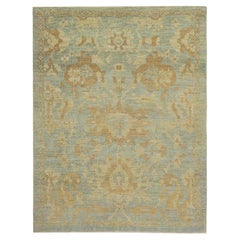 Afghanistan Sultanabad Small Rug Circa 1990 - Laine Bleu Ivoire Jaune - 95569