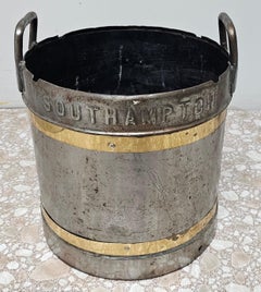 Brown & Harrison's Southampton Brass Mounted Steel Milk / Fuel Bucket / Planter