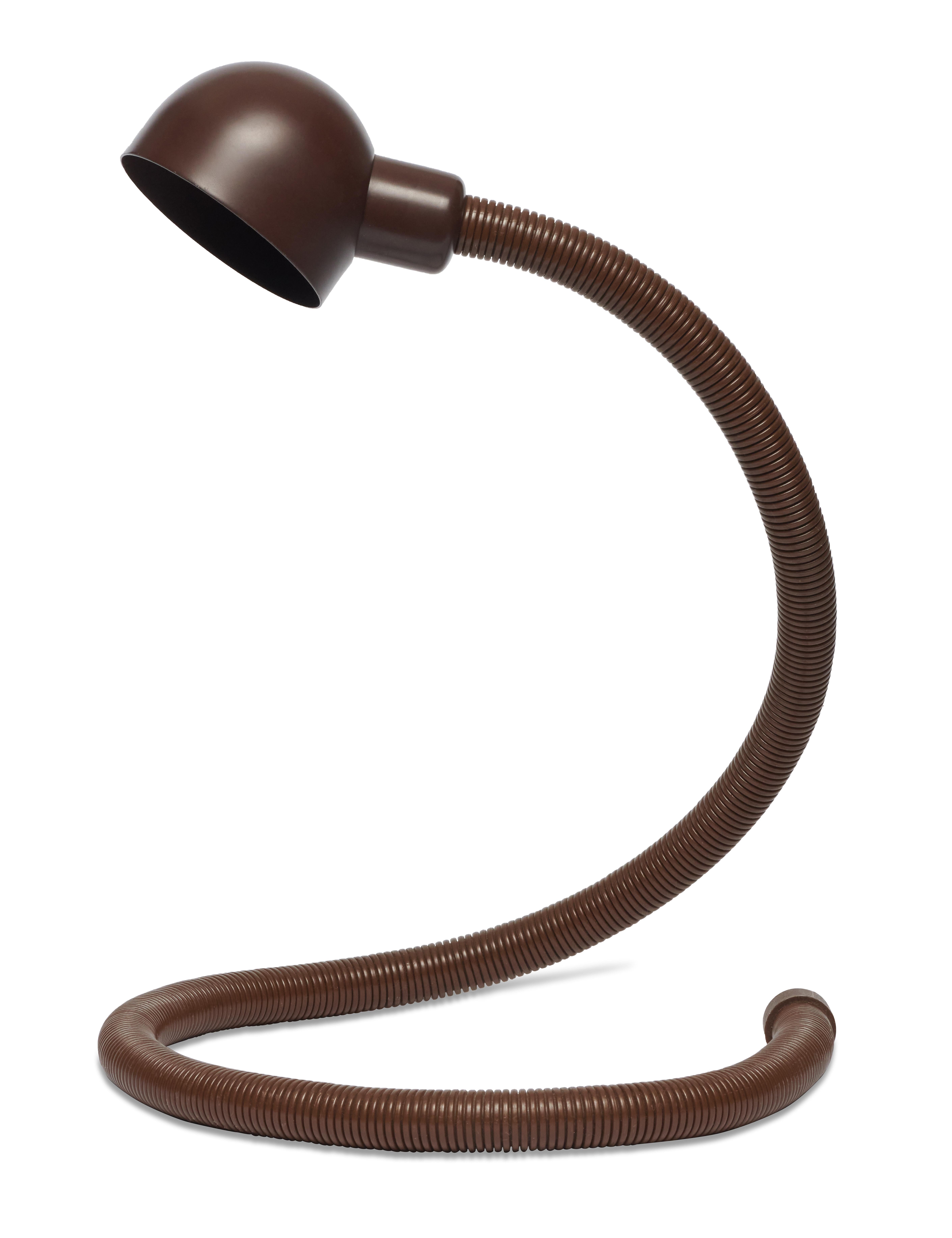 Mid-Century Modern Brown Hebi (Snake) Lamp, 1970s For Sale
