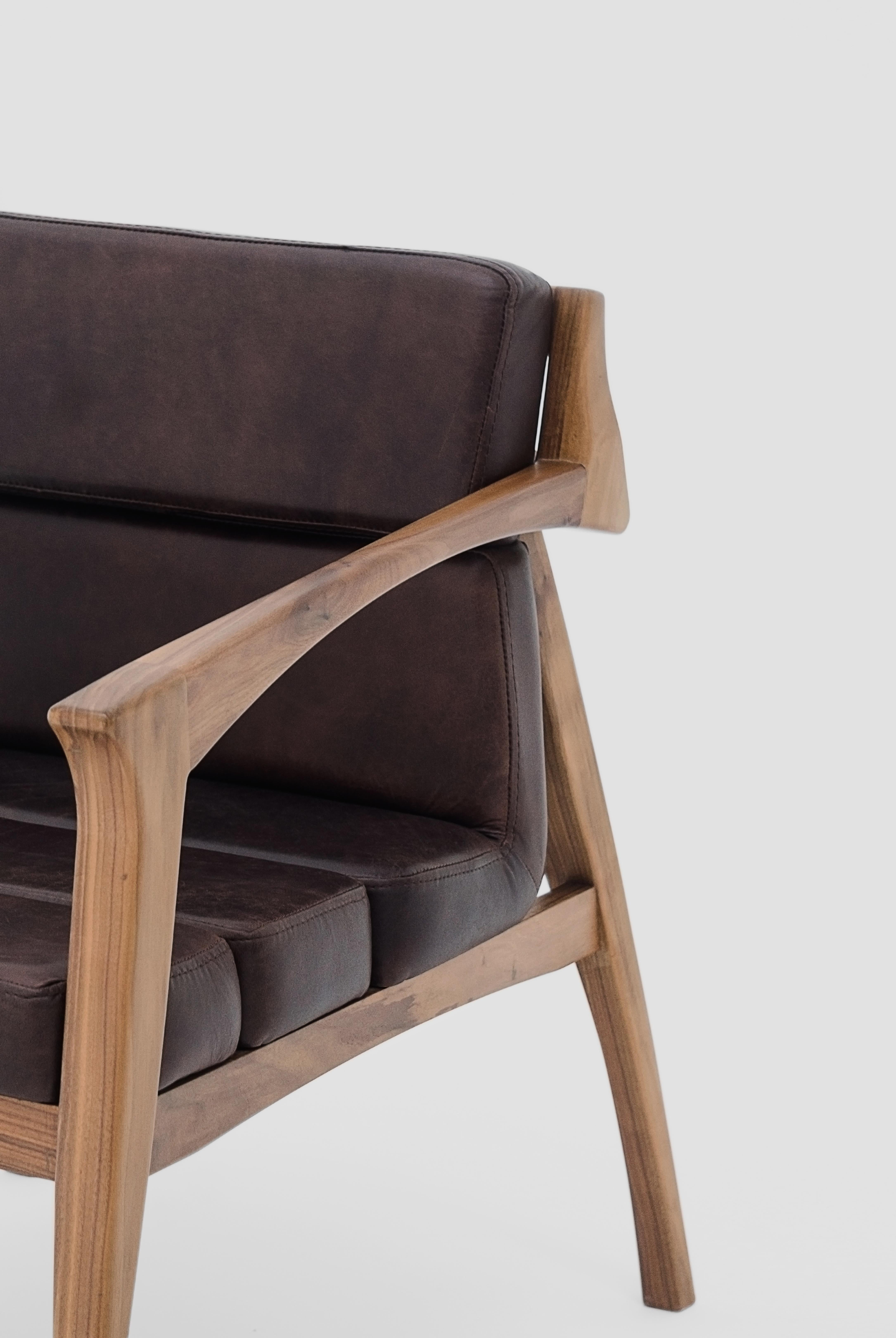 Post-Modern Brown Helmut Armchair by Arturo Verástegui For Sale