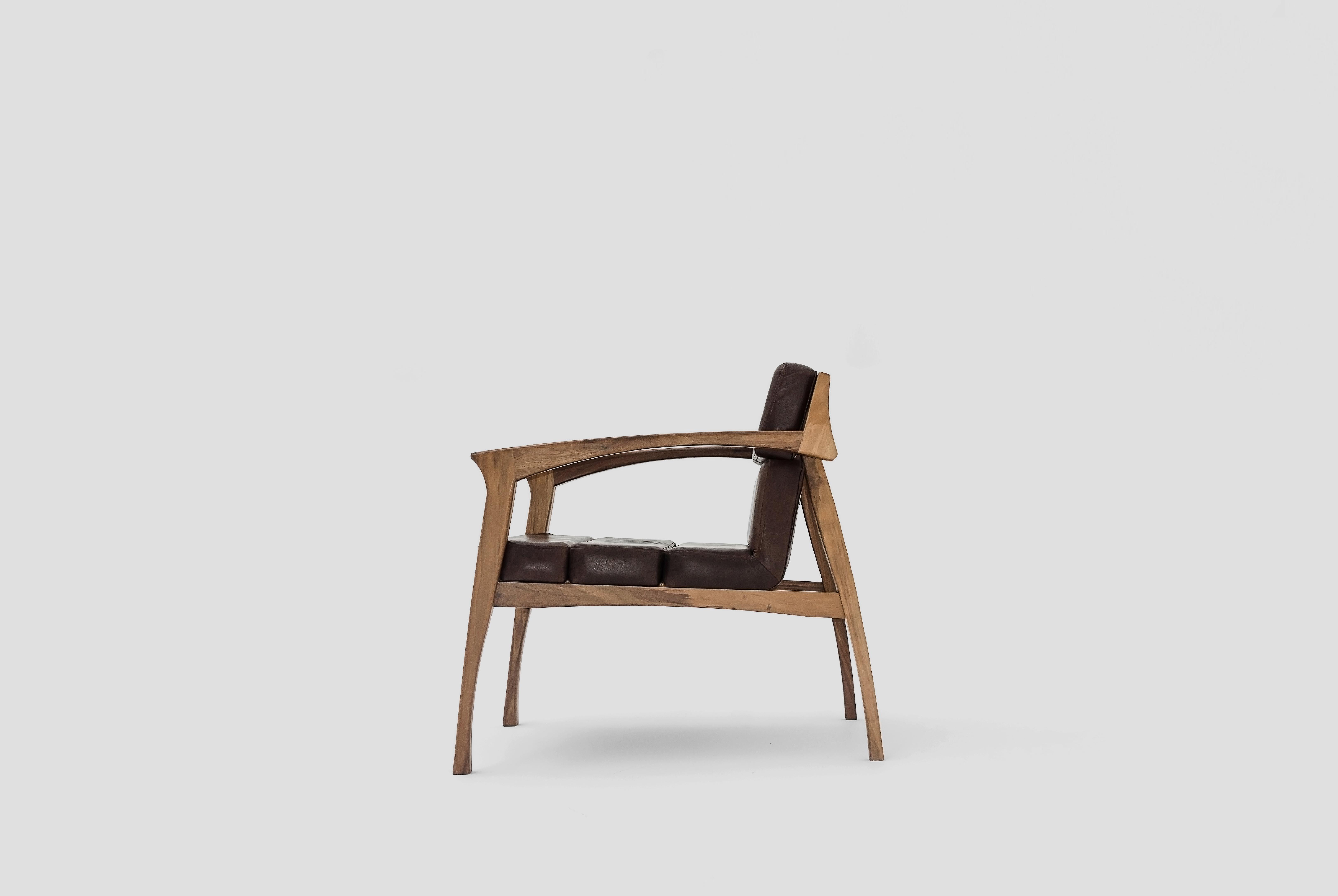 Mexican Brown Helmut Armchair by Arturo Verástegui