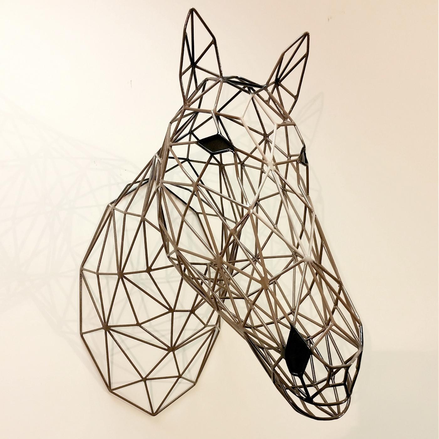 Italian Brown Horse Iron Sculpture