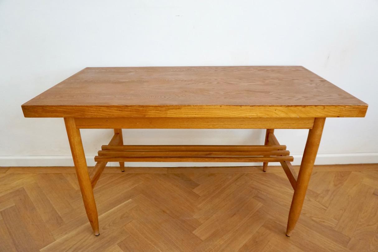 Brown Hungarian Coffee Table in Scandinavian Design, Extendable Table 3