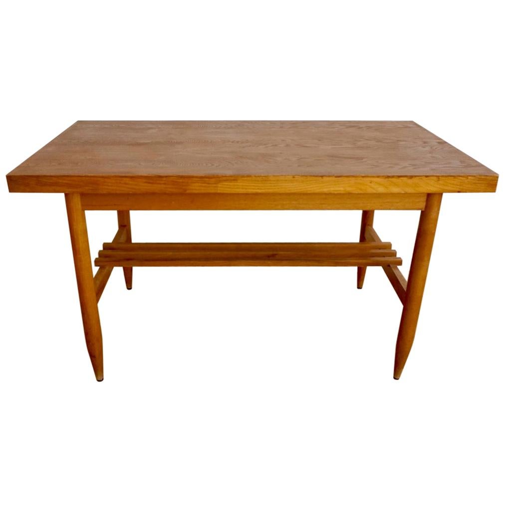 Brown Hungarian Coffee Table in Scandinavian Design, Extendable Table