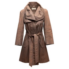 Brown Hussein Chalayan Cotton Belted Trench Coat Size IT 38 Brown Hussein Chalayan Cotton Belted Trench Coat Size IT 38
