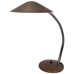 Brown Industrial Gooseneck Table Lamp from Instala, 1960s