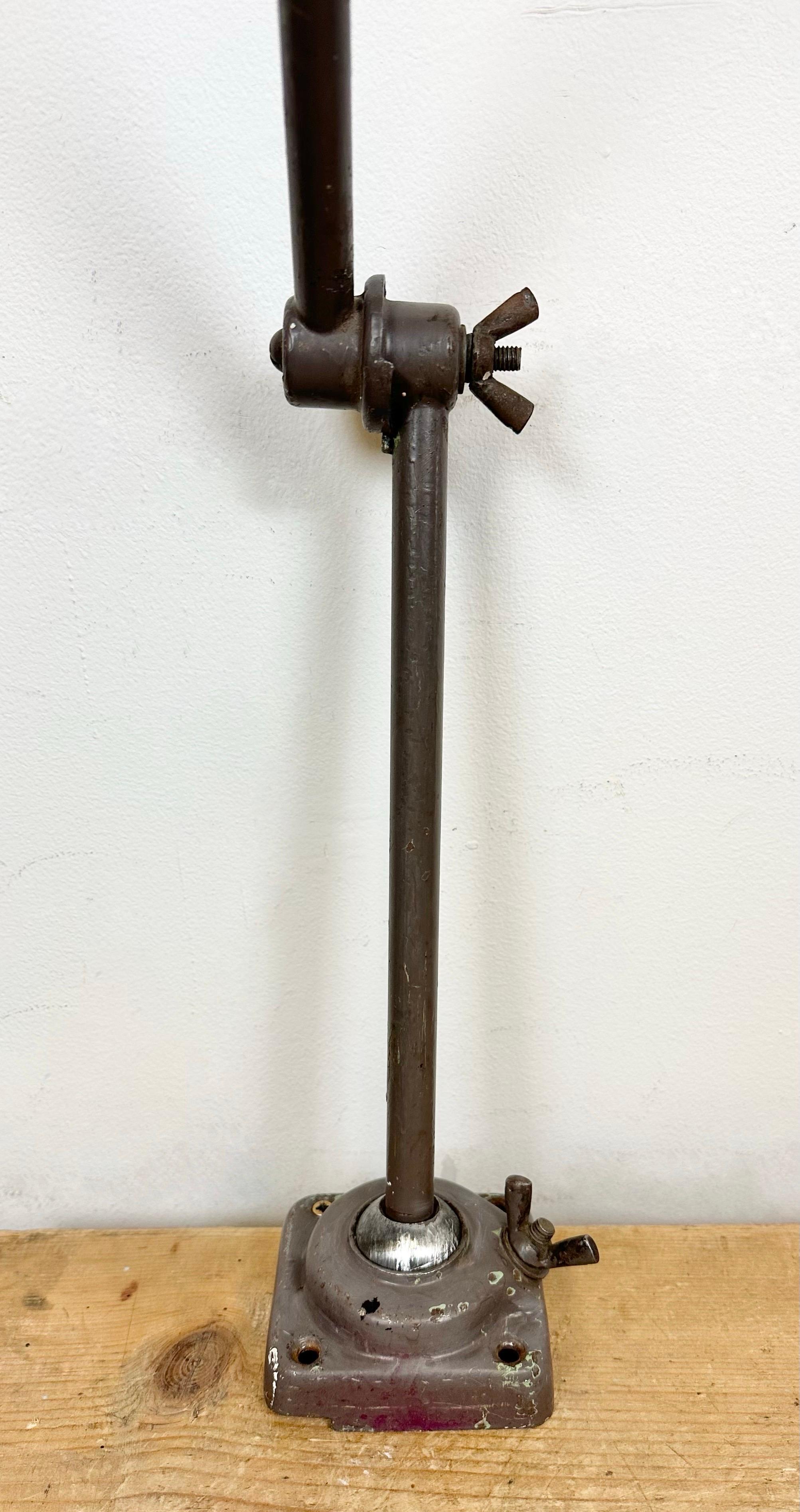 Brown Industrial Workshop Table Lamp, 1960s For Sale 11