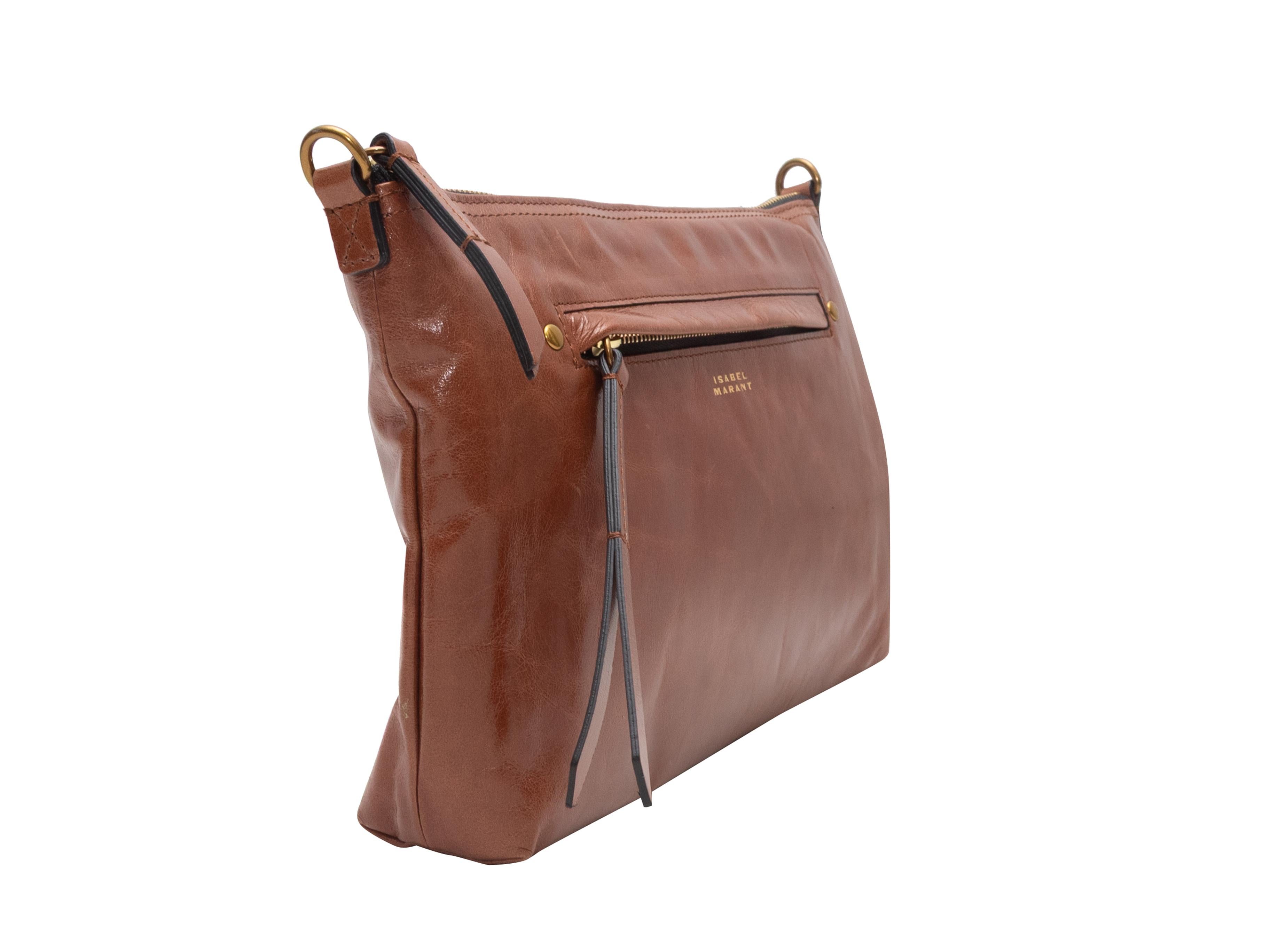 Marron Sac à bandoulière en cuir Isabel Marant en vente