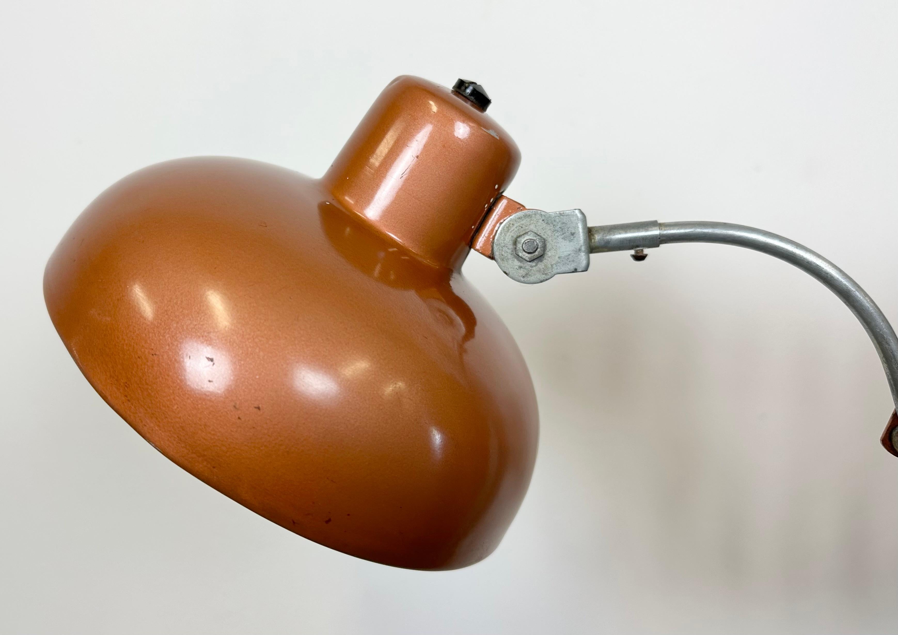 Mid-20th Century Brown Italian Industrial Scissor Wall Lamp, 1960s