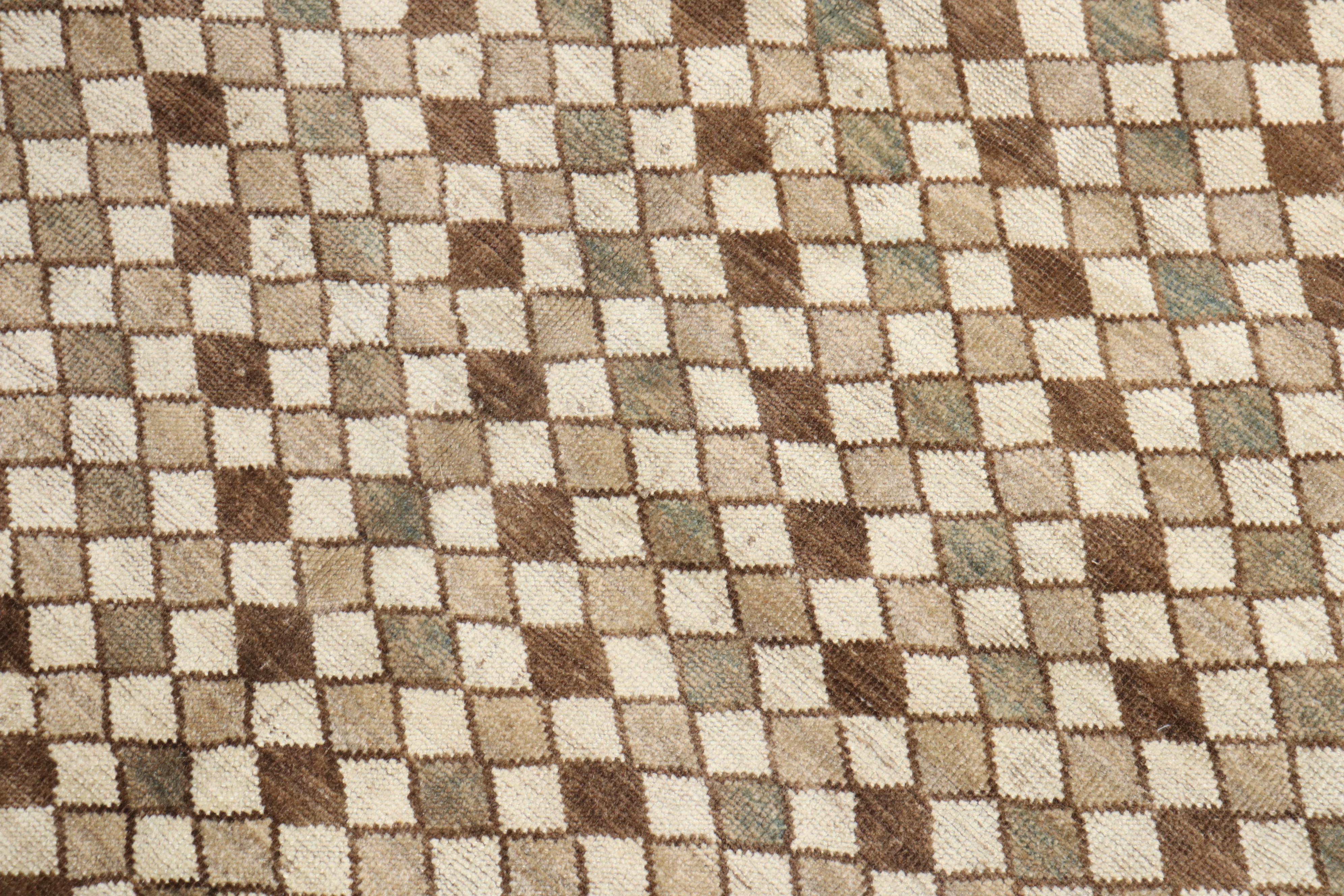 Ersari-Teppich mit braunem und elfenbeinbraunem Stammesmuster im Angebot 1