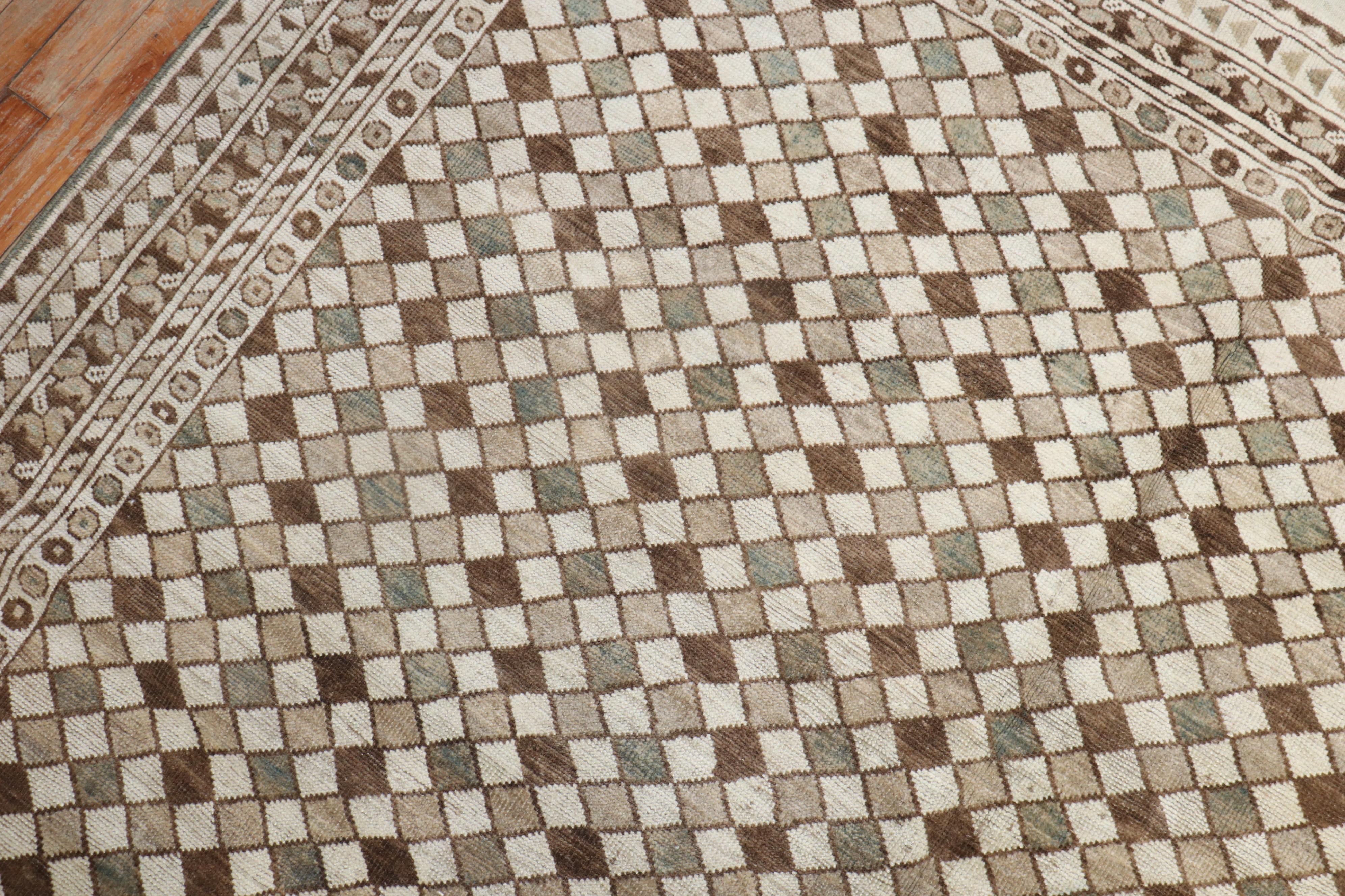 Ersari-Teppich mit braunem und elfenbeinbraunem Stammesmuster im Angebot 2