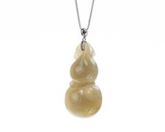 Brown Jadeite Jade Gourd Pendant