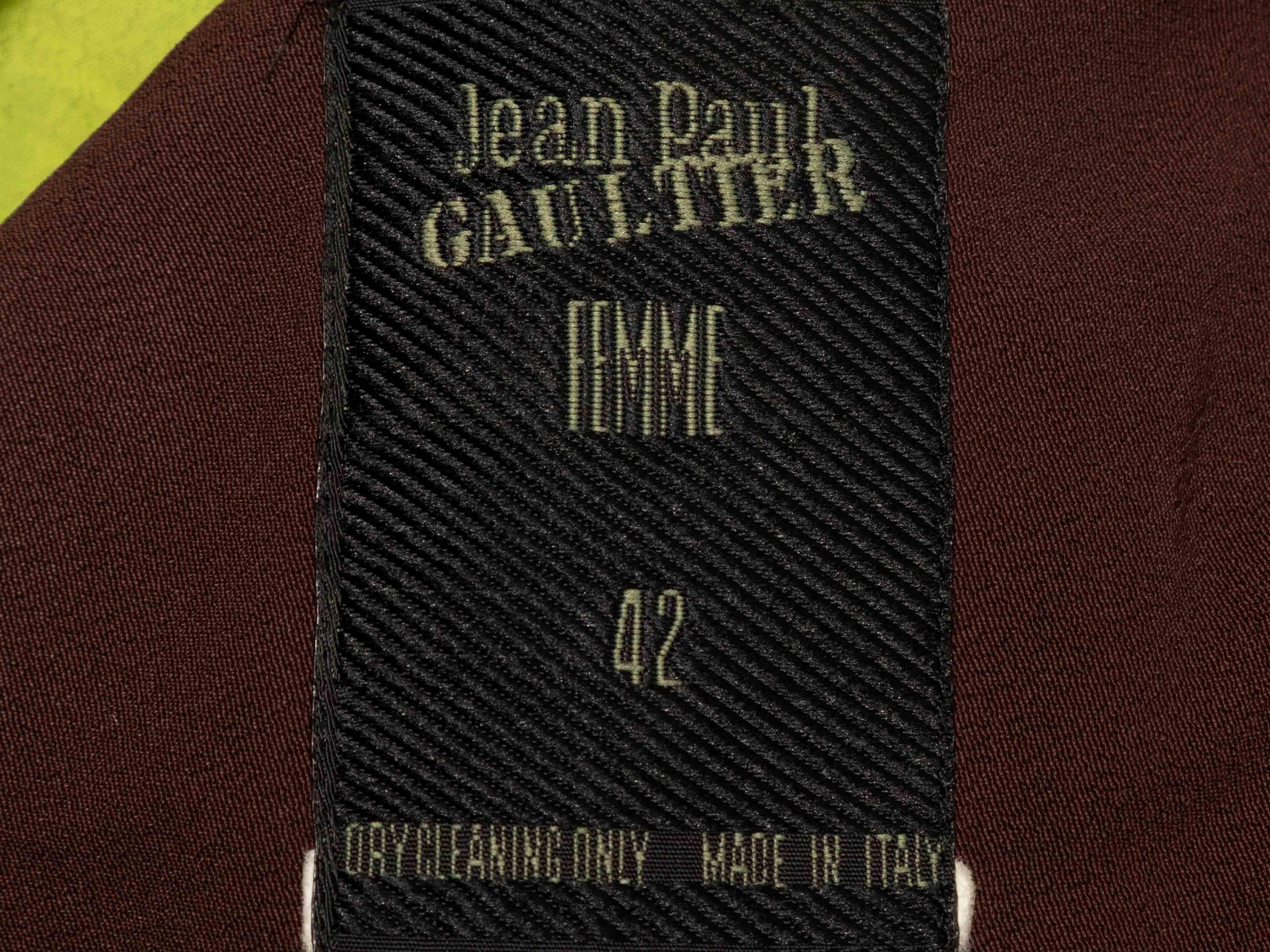 De las mujeres Brown Jean Paul Gaultier Femme Structured Blazer Size IT 42 en venta