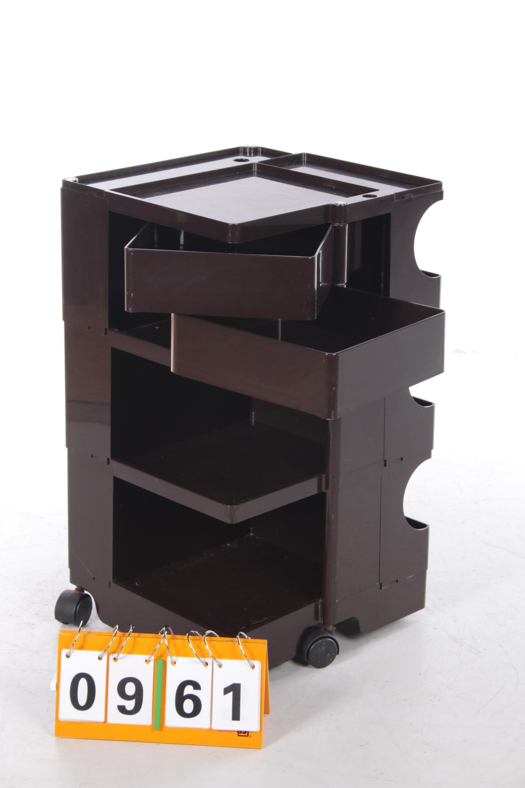 Brown Joe Colombo 'Boby' Storage Trolley Space Age, 1970s at 1stDibs