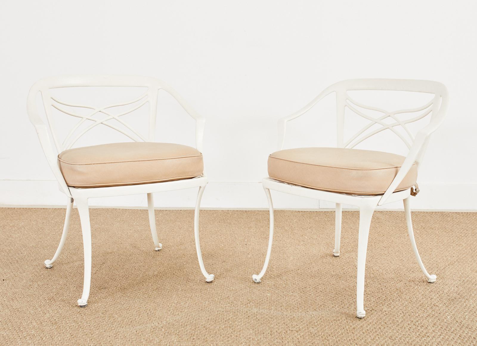 20th Century Brown Jordan Aluminum Dining Suite Garden Table and Four Chairs
