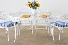 Brown Jordan Aluminum Neoclassical Oval Garden Dining Table