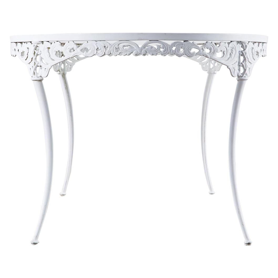 Brown Jordan Aluminum Neoclassical Oval Garden Dining Table