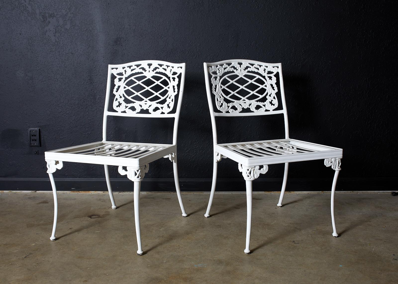 Contemporary Brown Jordan Aluminum Neoclassical Patio Garden Dining Set