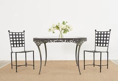 Brown Jordan Aluminum Neoclassical Round Patio Garden Dining Table