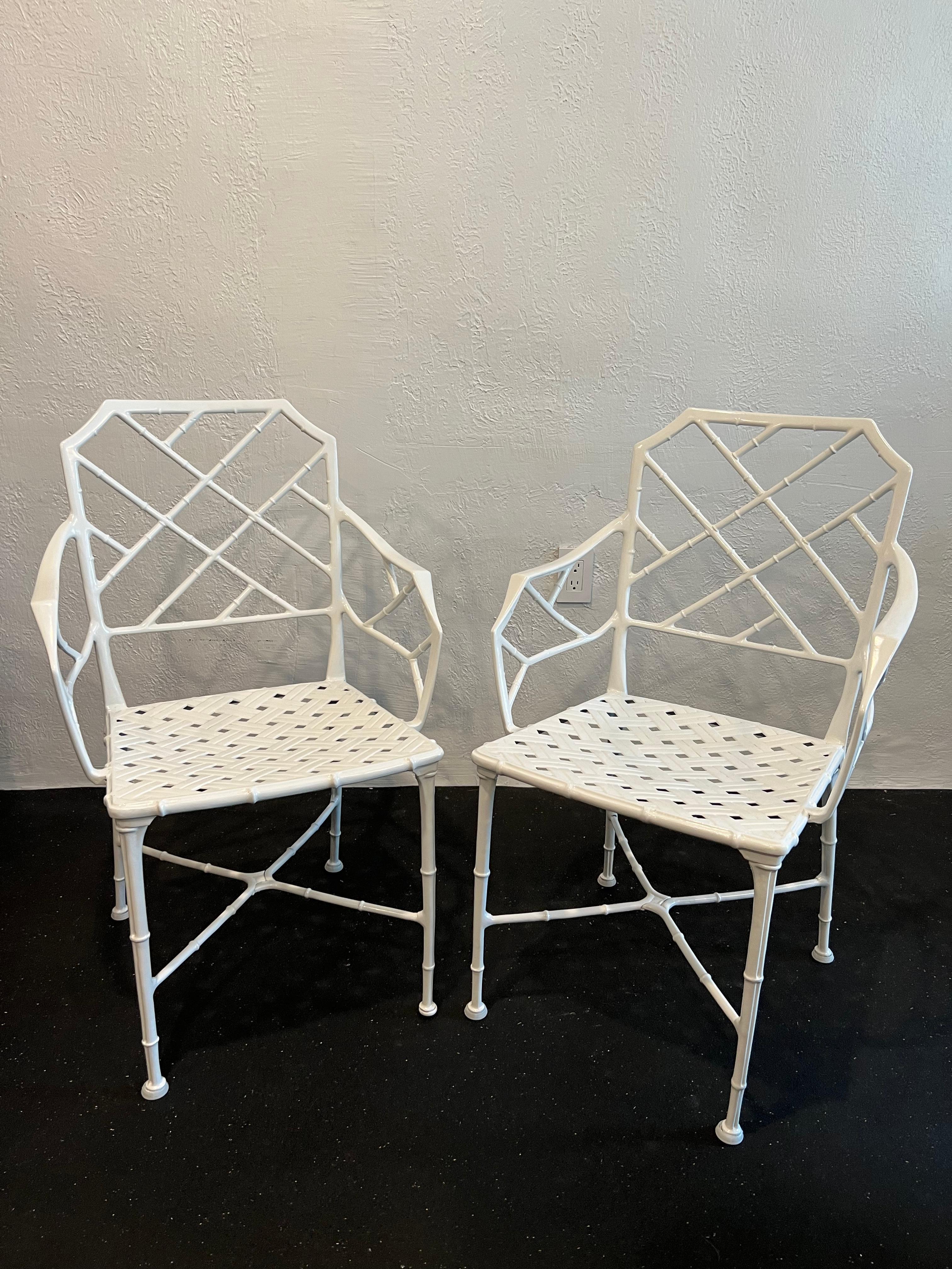 Brown Jordan Calcutta Arm Chairs- A Pair In Good Condition In West Palm Beach, FL