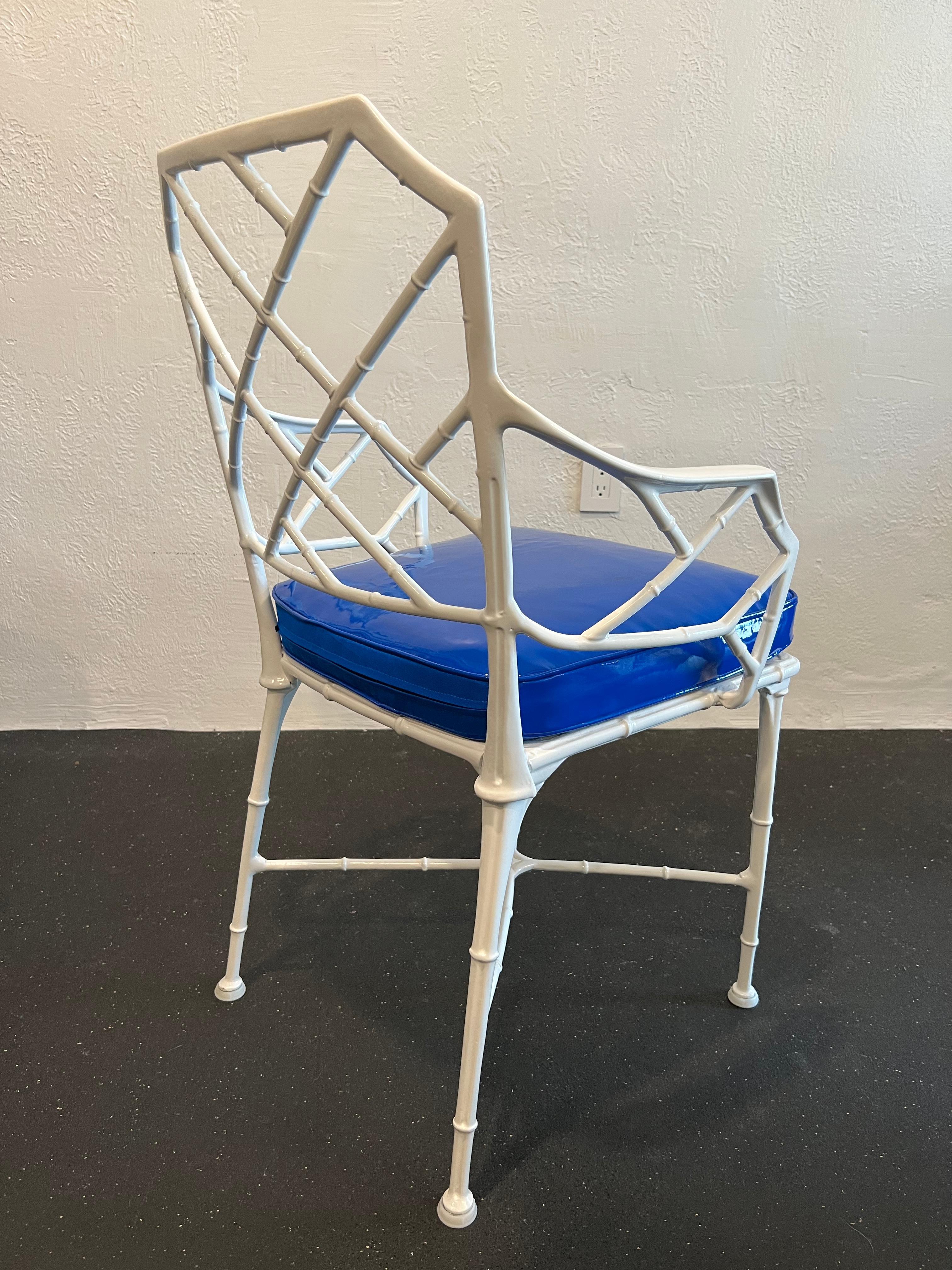 Aluminum Brown Jordan Calcutta Arm Chairs- A Pair For Sale