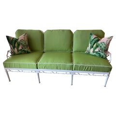 Brown Jordan Calcutta Sofa Powder-Coated, New Sunbrella Fabric Patio Outdoor