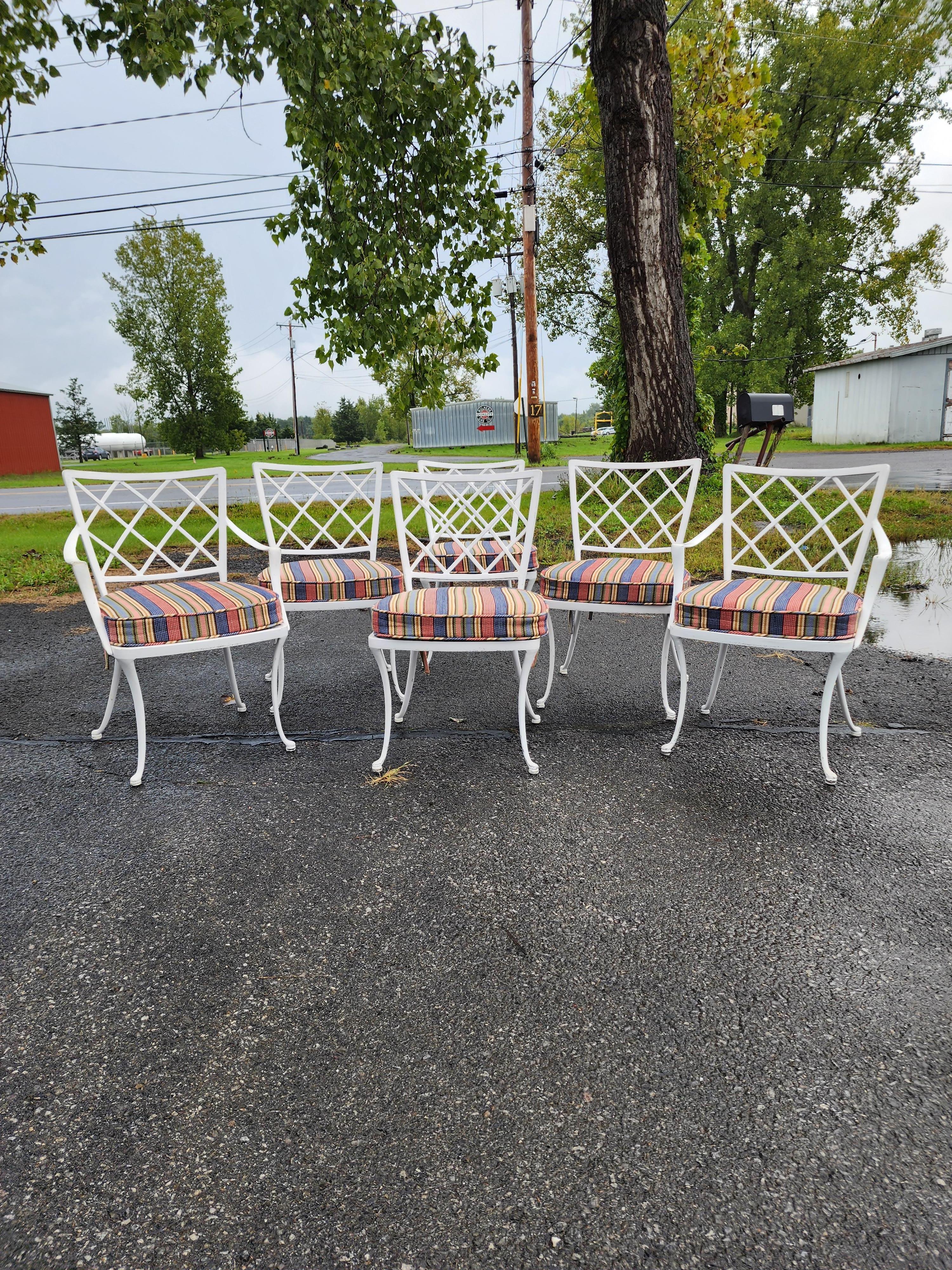 Mid-Century Modern Brown Jordan Set de 6 chaises de salle à manger en vente